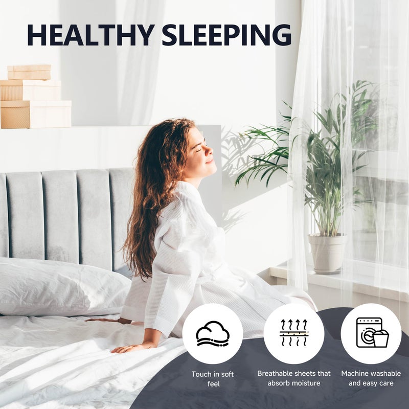 Simple&Opulence French Linen Flat Sheet with Embroidered Border-100% Stone Washed Flax Bedding,Queen Size(90''x102'') Ultra Soft,Breathable Flat Top Sheet-1 Piece Bed Flat Sheet Only(Linen) - Image 3